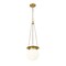 Z-Lite Calhoun Pendant, 1-Light, 9 In.W x 10.75 In.H, Heritage Brass/white opal 7505P9-HBR - alternate 6